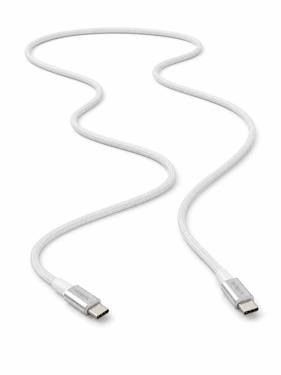 Aria Cable USB-C — white braided USB-C to USB-C cable